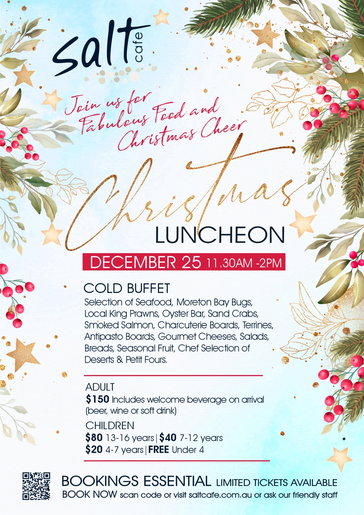 Join us for lunch on Christmas Day 2023 - Book today!