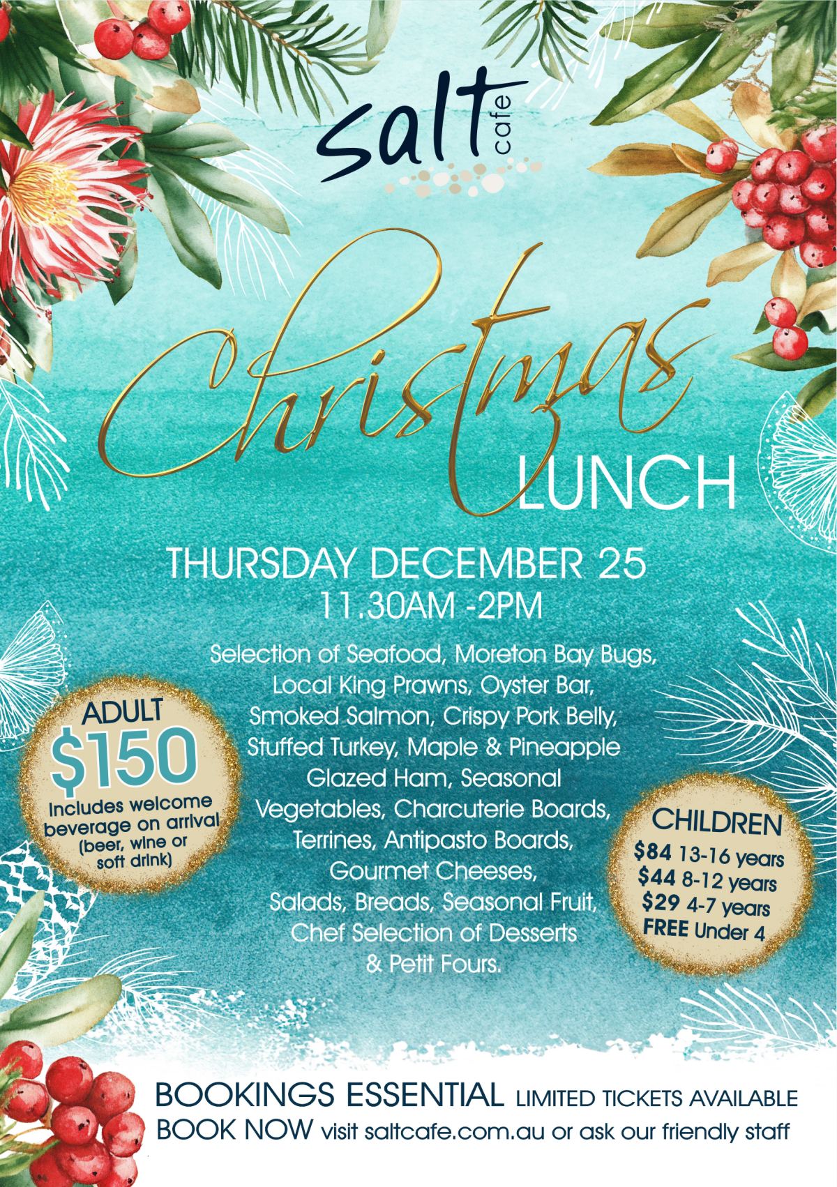 Salt Cafe Christmas Lunch 2025